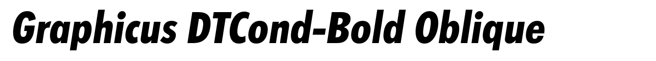 Graphicus DTCond-Bold Oblique
